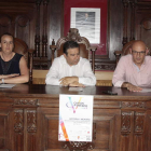 Valentina González, Luis Mariano Santos y Javier Rodríguez, en la presentación. CAMPOS