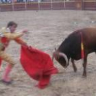 Diego Santos se dispone a entrar a matar al toro
