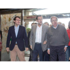 Mañueco, Herrera y Rajoy a su llegada al acto.