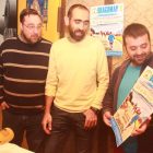 Basurko, en el centro, durante la presentación de la décima edición de la Dragomán.