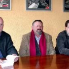 Manuel Mantecón, Valentín Fuertes Bernardo y Tomás Lobato del Pozo, después de visitar Zamora
