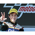 Maverick Viñales, tras proclamarse vencedor en el Gran Premio de España.
