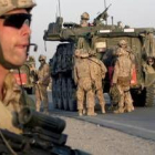 Tropas canadienses en una operación militar en territorio afgano