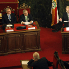 El doctor Suárez pronuncia su discurso ante los reputados miembros de la Academia Nacional de Medicina.