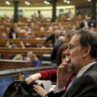 El presidente del Gobierno en funciones, Mariano Rajoy, en la sesión constitutiva del Congreso, el pasado 13 de enero.