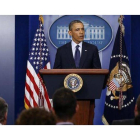 Obama, durante su comparecencia televisada.