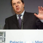 Juan Vicente Herrera, en una imagen de archivo, durante una rueda de prensa en el Palacio de La Monc