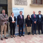 A la presentación del centro acudieron García, Álvarez, Muñoz, Suárez-Quiñones, la directora, Diez, Aller, Álvarez y Vega. MIGUEL F.B.