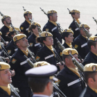 La Unidad Militar de Emergencia cuenta con medio millar de efectivos en la base leonesa de Conde de Gazola. JESÚS F. SALVADORES