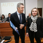 El presidente de Fele con una de las emprendedoras. L. DE LA MATA