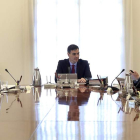 Pedro Sánchez preside una de las reuniones del Consejo de MInistros. BALLESTEROS