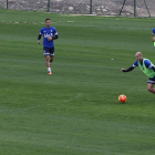 La Deportiva entrenó ayer en el Anexo de El Toralín.