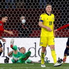 Morata fue el autor del gol que supuso la victoria de España frente a los suecos y la clasificación directa al Mundial de Catar. JULIO MUÑOZ
