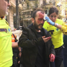 Herido tras la marcha