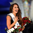 La alegría de Cara Mund al ser elegida Miss Estados Unidos.