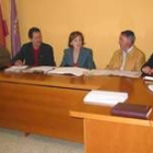 De izquierda a derecha, Carro, Llamas, Velasco, García y Abello durante la reunión de ayer