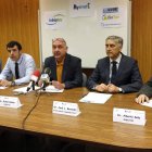 Rodríguez, Barreiro, Balaña, Barredo y Sola, en la presentación de la investigación. MARCIANO