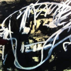 Dos de los grabados firmados por Antoni Tàpies que la galería Ármaga expone actualmente.