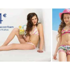 Página 26 del catálogo de Carrefour, donde se puede ver el bikini con relleno.