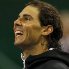 Nadal, muy sonriente por su clasificación para una nueva final.