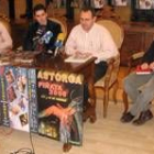 Juan Pedro González, el mago Karim, Joaquín Carro y Antonio Morales durante la presentación