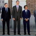 Mariano Rajoy, Rodríguez Zapatero, Felipe VI, José María Aznar y Felipe González, ayer. EFE