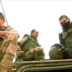 Soldados españoles en Najaf (Irak), el 17 de abril del 2004.