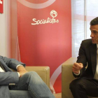 El nuevo secretario general del PSOE, Pedro Sánchez, se ha reunido hoy con el secretario general de los socialistas aragoneses, Javier Lambán.