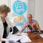 Zaira García y Jorge Juan Peña,  durante la rueda de prensa de ayer.