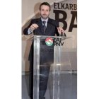 Josu Jon Imaz, durante su comparecencia de ayer