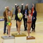 La joven gimnasta Lucía de la Fuente brilló en el torneo asturiano. DL