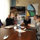 Miembros de la Universidad de Córdoba y dirigentes de Poeda, en Santa María del Páramo.