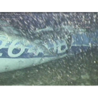 Los restos del avión.