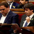 Junqueras y Puigdemont mantienen que si ganan las elecciones serán investidos. ALBERTO ESTÉVEZ