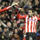 Susaeta celebra el primer gol del Athletic.
