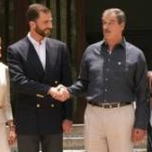 Don Felipe y doña Letizia son recibidos por el presidente Fox y su mujer