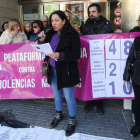 IU organizó el acto en la plaza del Mercado de Ponferrada.