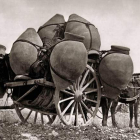 Carreta cargada de tinajas en una imagen tomada en Murcia en 1871. Es una de las 93 fotos de esta exposición. J. LAURENT