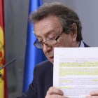De Santiago-Juárez, ayer, en la rueda de prensa tras el Consejo.
