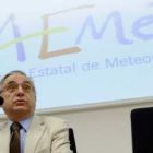 El portavoz de la Aemet, en la presentación del balance del año hidrológico 2008-2009.