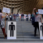 Protesta contra los ertes el Día Internacional de la Seguridad y Salud en el Trabajo. JULIO MUÑOZ