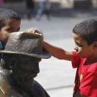 Dos niños saharauis el pasado verano en Botines.