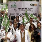 Más de 200 sanitarios leoneses se manifestaron en Valladolid