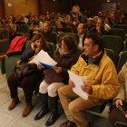 Asamblea de los empleados de Antibióticos, ayer.