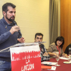 Luis Tudanca, el pasado día 1, durante su intervención en el congreso de UGT de Burgos. EFE