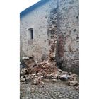 Derrumbe de parte de la iglesia San Martín, en Ponferrada