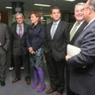 Cortés, Criado, Hernando Monje, Riesco, Rodríguez Hevia y Eduardo Fernández, ayer.