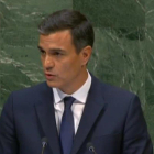 Sánchez, esta madrugada, en las Naciones Unidas