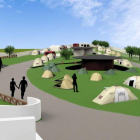 Recreación virtual del nuevo cámping municipal de Santa María del Páramo. DL