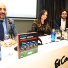 Juan Carlos Vázquez, Patricia Cazón (autora del libro) y Álvaro Caballero. RAMIRO